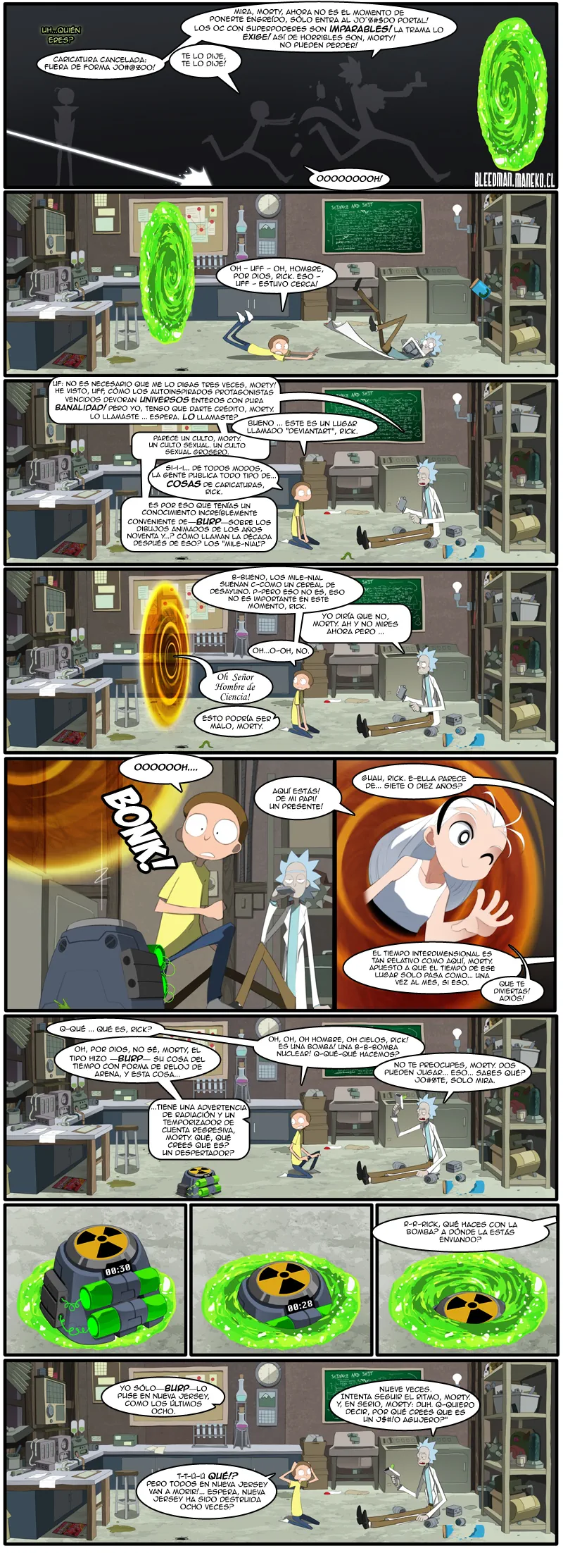 Powerpuff Girls Doujinshi (PPGD) Especial April Fool Ricky and Morty 2017 página 2