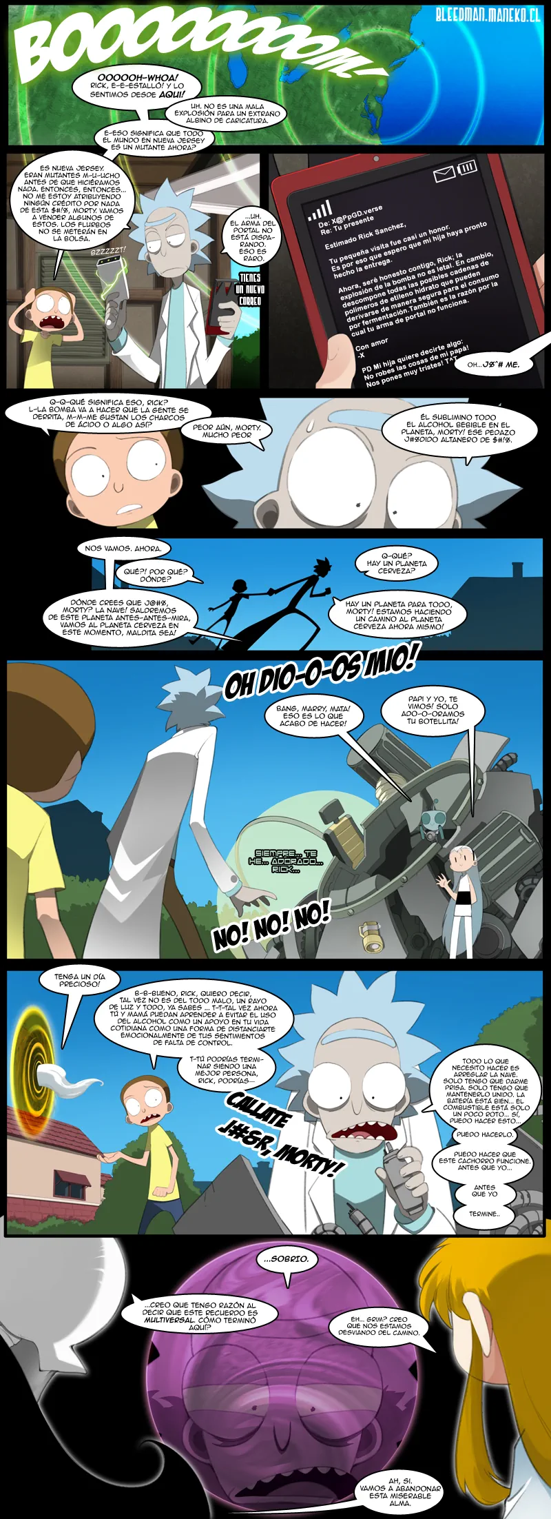 Powerpuff Girls Doujinshi (PPGD) Especial April Fool Ricky and Morty 2017 página 3